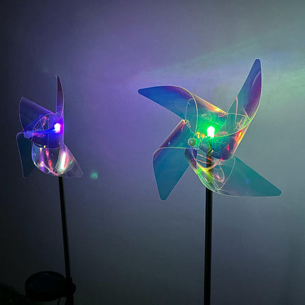2 Pack Solar Garden Outdoor Windmill Lights Solar Landscape Lights for Yard Patio Decor