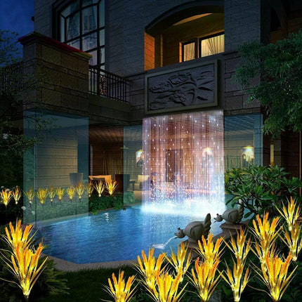 2 Pack Solar Wheat Ear Lights Outdoor Garden Waterproof Lights for Patio Yard Lawn Decor