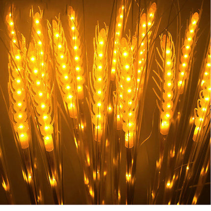 2 Pack Solar Wheat Ear Lights Outdoor Garden Waterproof Lights for Patio Yard Lawn Decor