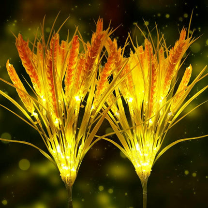 2 Pack Solar Wheat Ear Lights Outdoor Garden Waterproof Lights for Patio Yard Lawn Decor