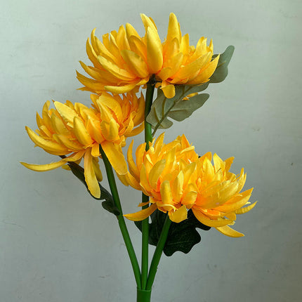 2 Pack Chrysanthemum Flower Waterproof LED Powered Lights for Pathway Lawn Yard Cemetery