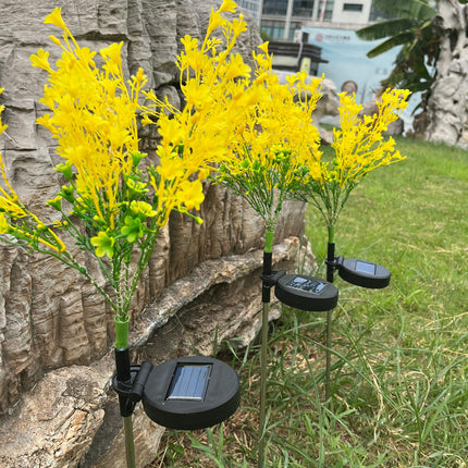 2 Pack Solar Flowers Lights Outdoor Waterproof Garden Lights for Garden Yard Pathway Patio