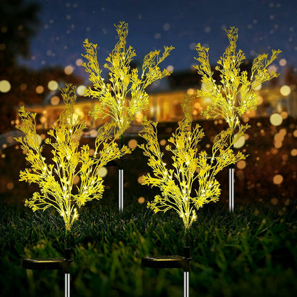 2 Pack Solar Flowers Lights Outdoor Waterproof Garden Lights for Garden Yard Pathway Patio