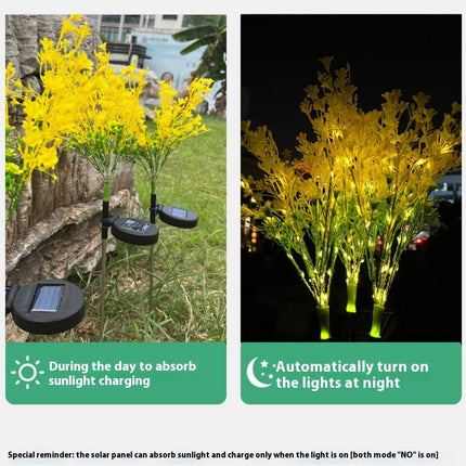 2 Pack Solar Flowers Lights Outdoor Waterproof Garden Lights for Garden Yard Pathway Patio
