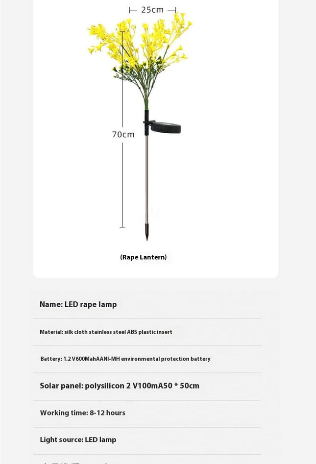 2 Pack Solar Flowers Lights Outdoor Waterproof Garden Lights for Garden Yard Pathway Patio