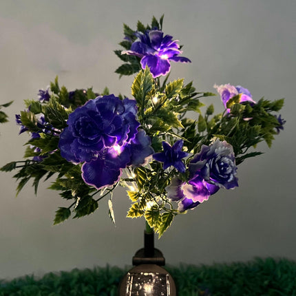 2 Pack Carnation Flower Solar Lights Outdoor Garden Waterproof Solar Lights for Yard Garden Patio