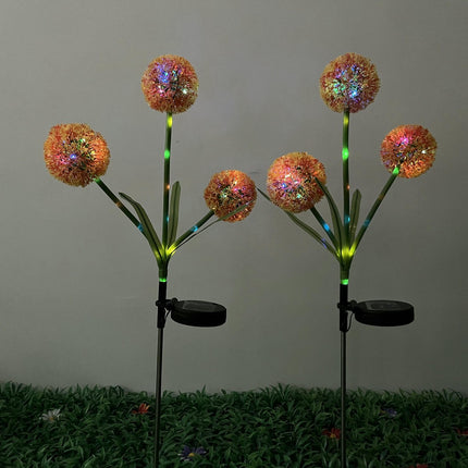 2 Pack Solar Dandelion Flowers Lights Outdoor Waterproof Solar Lights for Garden Patio Decor