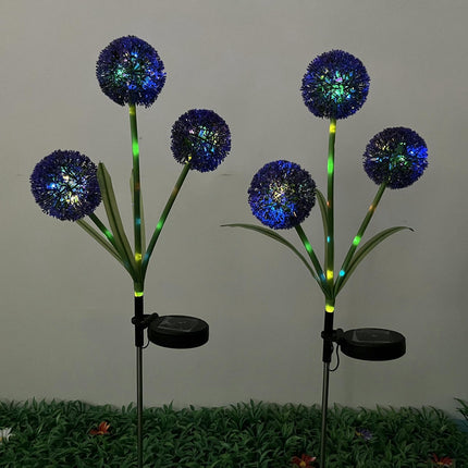 2 Pack Solar Dandelion Flowers Lights Outdoor Waterproof Solar Lights for Garden Patio Decor