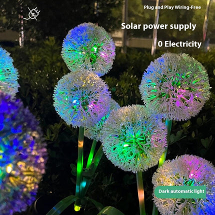2 Pack Solar Dandelion Flowers Lights Outdoor Waterproof Solar Lights for Garden Patio Decor