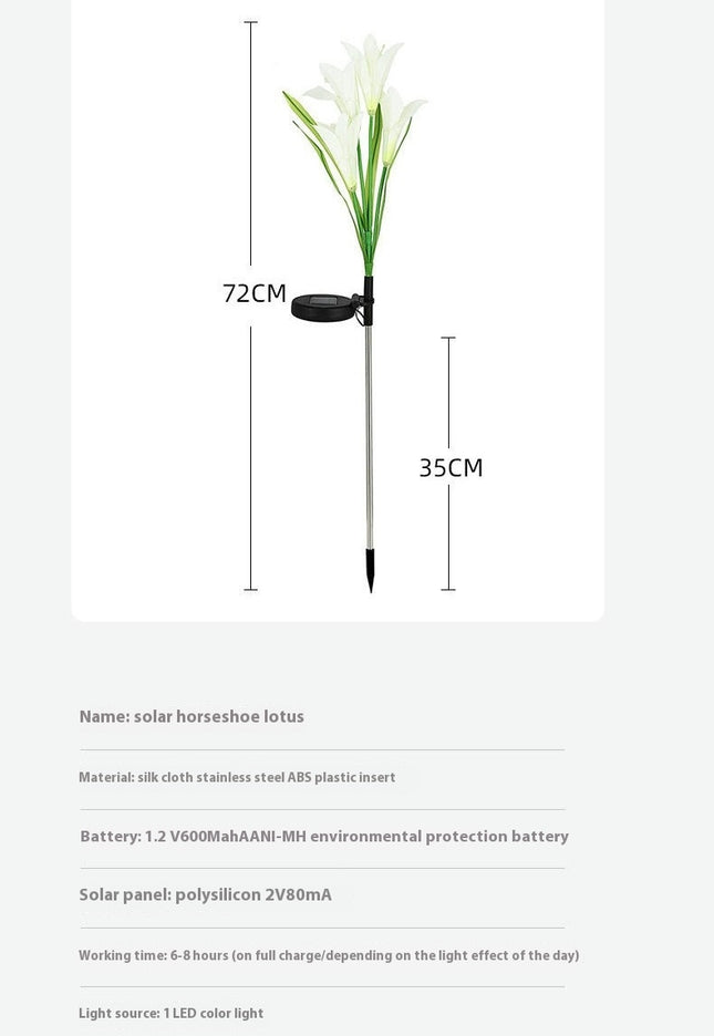 Solar Calla Lily Flowers Lights Outdoor Waterproof Solar Lights for Garden Patio Decor