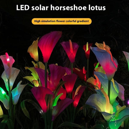 Solar Calla Lily Flowers Lights Outdoor Waterproof Solar Lights for Garden Patio Decor