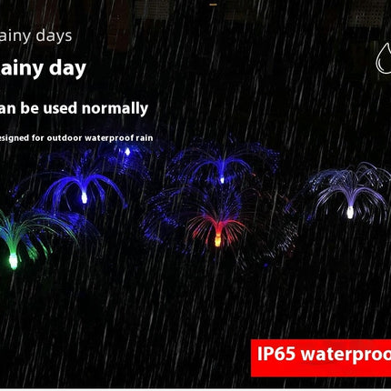 3 Pack Solar Outdoor Lights Waterproof Changing Jellyfish Solar Flower Lights for Yard Garden Decor