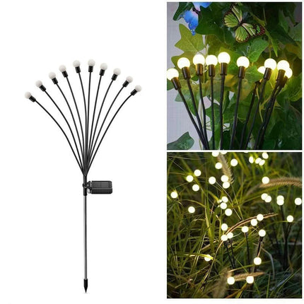 4-Pack Solar Garden Lights LED Firefly Lights Outdoor Waterproof Solar Lights for Garden Decorations