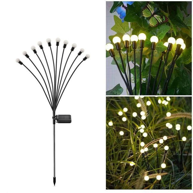 4-Pack Solar Garden Lights LED Firefly Lights Outdoor Waterproof Solar Lights for Garden Decorations