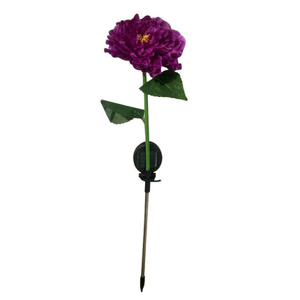 2 Pcs Solar Outdoor Lights Peony Flowers Decorative Solar Lights for Outside Garden Decor