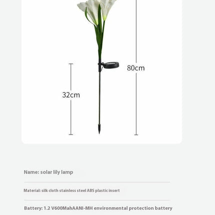 Solar Lights Outdoor Garden Lily Flowers Solar Lights for Outside Yard Patio Decor