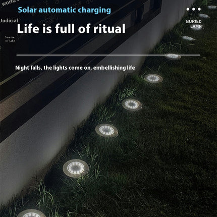 Outdoor Waterproof Solar Garden Lights In-Ground Lights for Garden Decor Yard Driveway Walkway