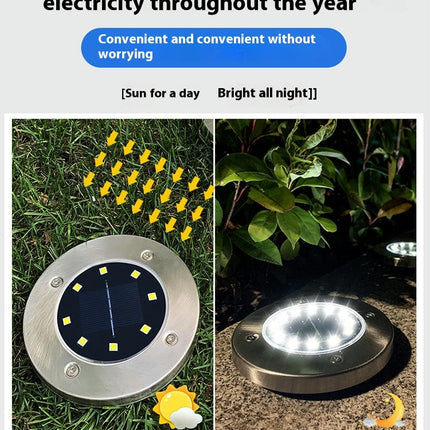 Outdoor Waterproof Solar Garden Lights In-Ground Lights for Garden Decor Yard Driveway Walkway