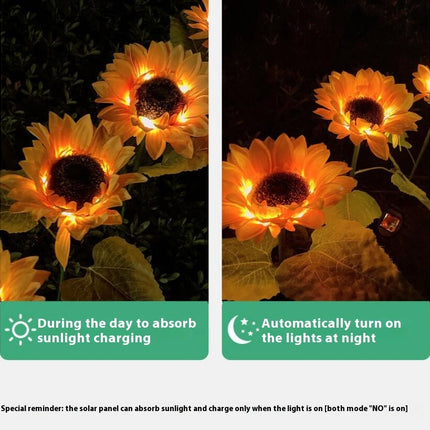 Solar Lights Outdoor Sunflower Waterproof Solar Lights for Garden Patio Yard Decor