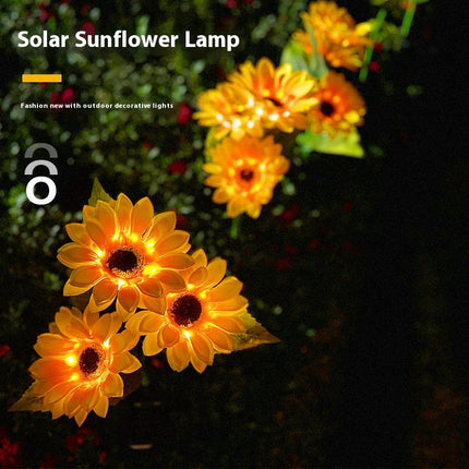 Solar Lights Outdoor Sunflower Waterproof Solar Lights for Garden Patio Yard Decor