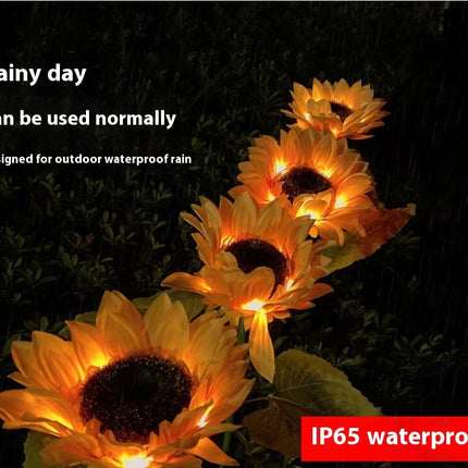 Solar Lights Outdoor Sunflower Waterproof Solar Lights for Garden Patio Yard Decor