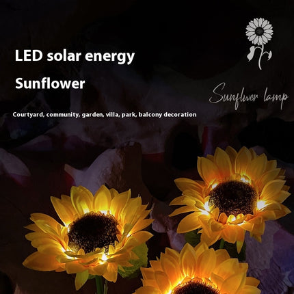 Solar Lights Outdoor Sunflower Waterproof Solar Lights for Garden Patio Yard Decor