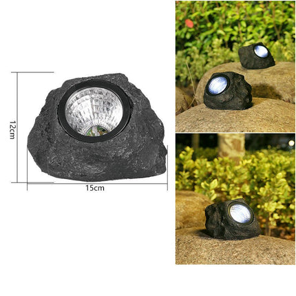 2 Pack Solar Rock Lights Solar Spot Lights Outdoor Waterproof Solar Lights for Paths Yards Patios
