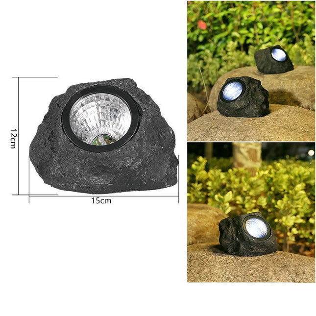 2 Pack Solar Rock Lights Solar Spot Lights Outdoor Waterproof Solar Lights for Paths Yards Patios