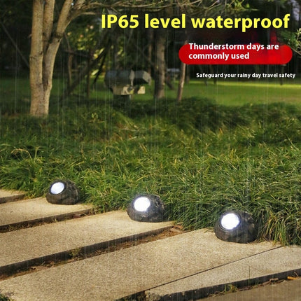 2 Pack Solar Rock Lights Solar Spot Lights Outdoor Waterproof Solar Lights for Paths Yards Patios