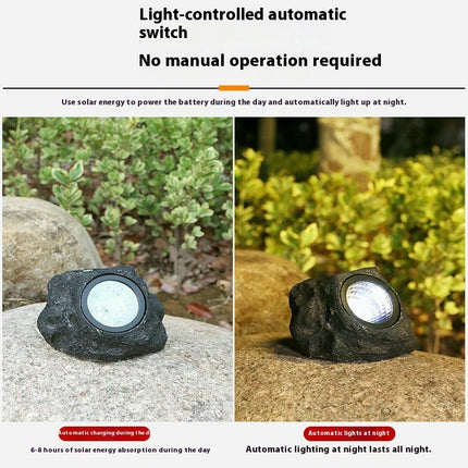 2 Pack Solar Rock Lights Solar Spot Lights Outdoor Waterproof Solar Lights for Paths Yards Patios
