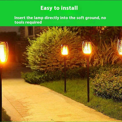 4 Pack Solar Torch Lights Outdoor Flickering Flame Waterproof Lights for Yard Patio Lawn Decor