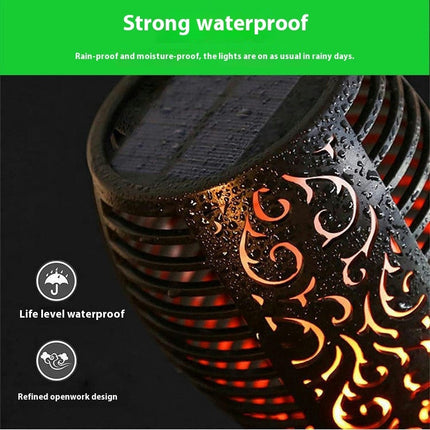 4 Pack Solar Torch Lights Outdoor Flickering Flame Waterproof Lights for Yard Patio Lawn Decor