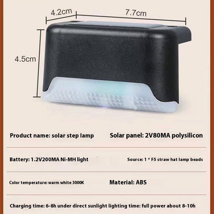 Solar Deck Lights Outdoor Step Lights Waterproof Led Solar lights for Outdoor Stairs Step Fence Yard