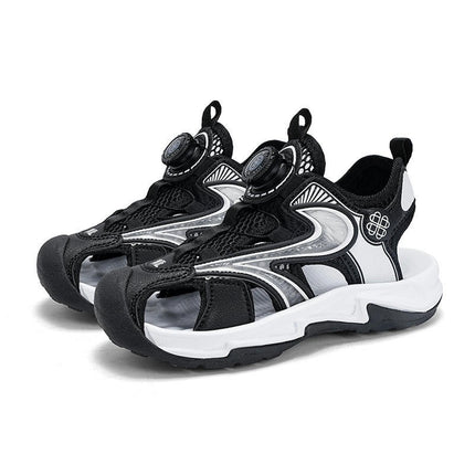 Kids Boys Summer Outdoor Beach Sports Faux Leather Closed Toe Sandal
