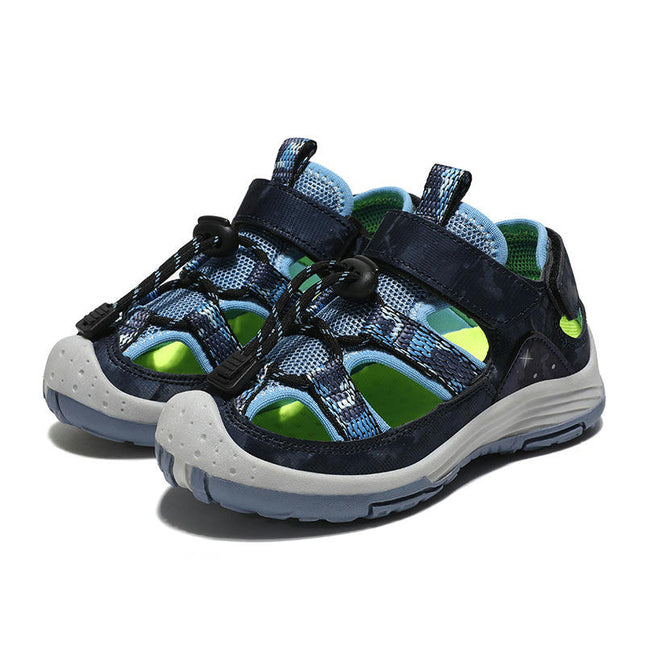 Kids Boys Classic Sport Thick Bottom Faux Leather Hiking Sandals