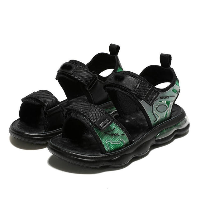 Kids Boys Summer Faux Leather Sandals Light Weight Soft Sole Beach Sandals