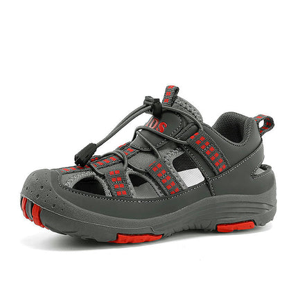 Summer Boys Sandals Closed Toe Toddler Sport Faux Leather Sandals