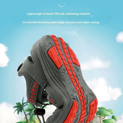Summer Boys Sandals Closed Toe Toddler Sport Faux Leather Sandals