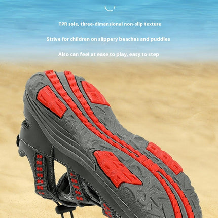 Summer Boys Sandals Closed Toe Toddler Sport Faux Leather Sandals
