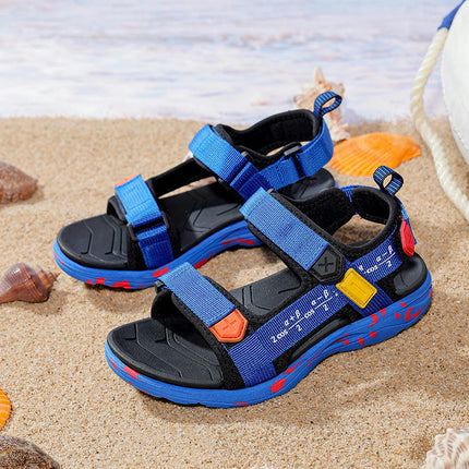 Kids Boys Open Toe Outdoor Summer Sport Faux Leather Sandals