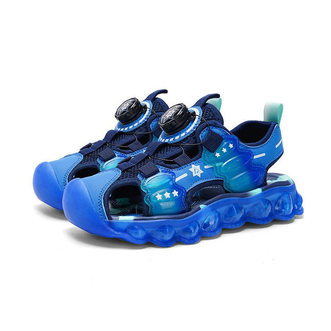 Boys Summer Outdoor Beach Sports Faux Leather Closed Toe Sandals