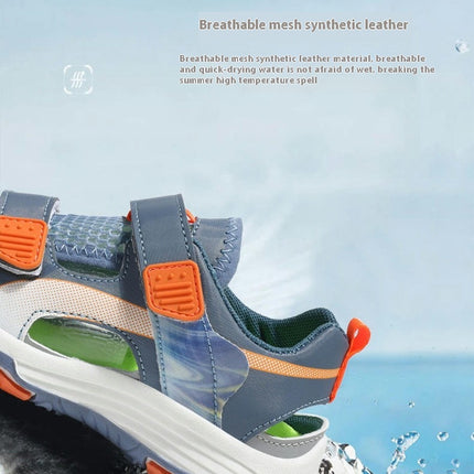 Children Faux Leather Sandals Summer Beach Open Toe Sandals for Boy
