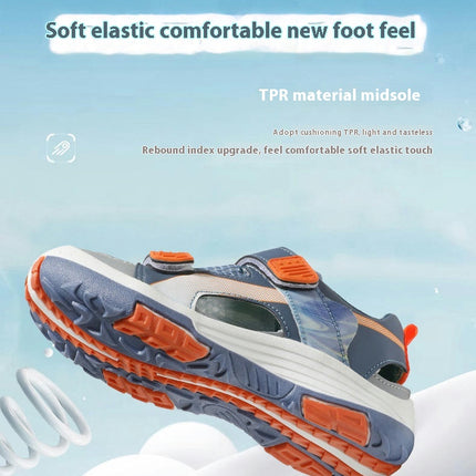 Children Faux Leather Sandals Summer Beach Open Toe Sandals for Boy