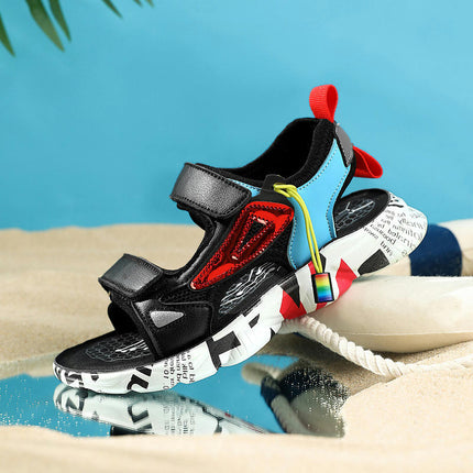 Boys Sandals Open Toe Summer Outdoor Sport Faux Leather Sandals