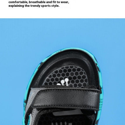 Boys Sandals Open Toe Summer Outdoor Sport Faux Leather Sandals