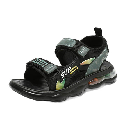 Kids Boys Outdoor Summer Faux Leather Sandals Light Weight Soft Sole Beach Sandals