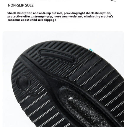 Kids Boy Open Toe Faux Leather Sandals Summer Hollow Out Simple Beach Shoes