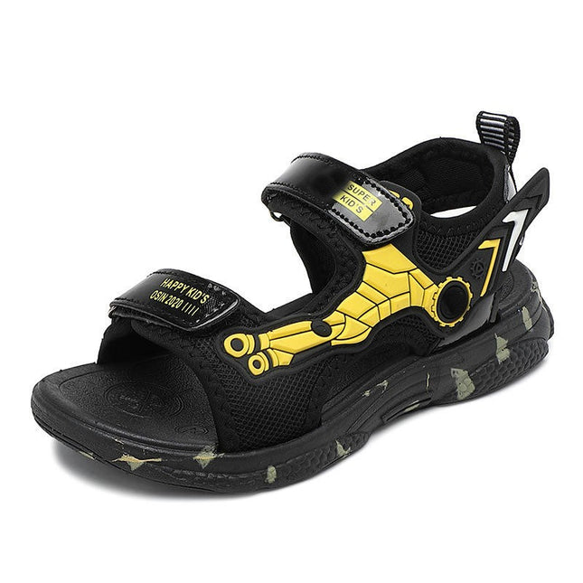 Boys Beach Sandals Summer Open Toe Soft Sole Faux Leather Sport Sandals