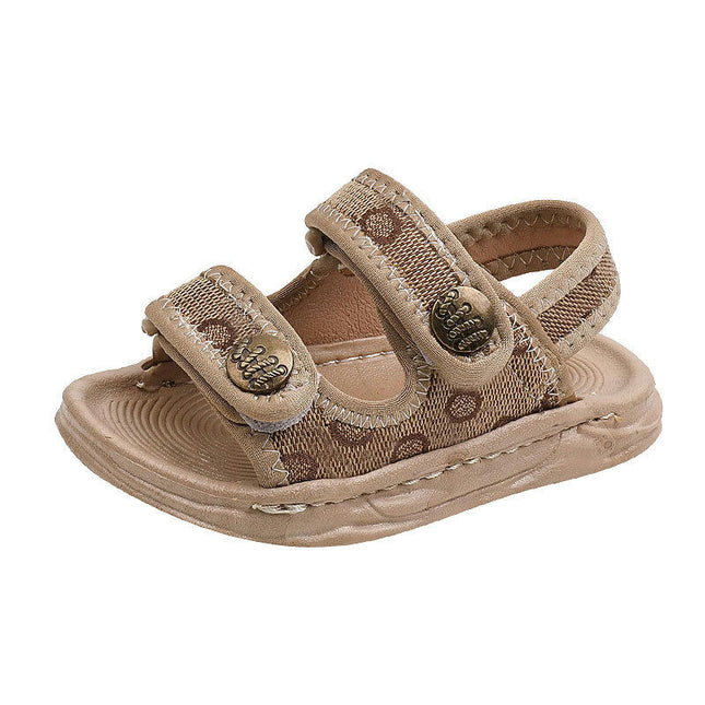 Boy Sandals Lightweight Open Toe Summer Faux Leather for Outdoor School
