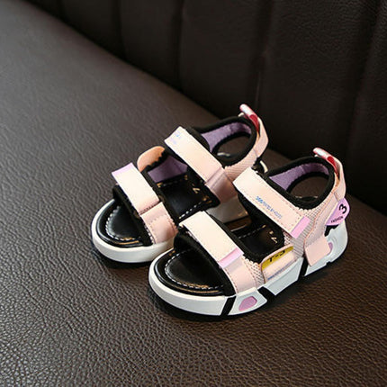 Kids Sandals Boys Open Toe Outdoor Summer Sport Faux Leather Sandals